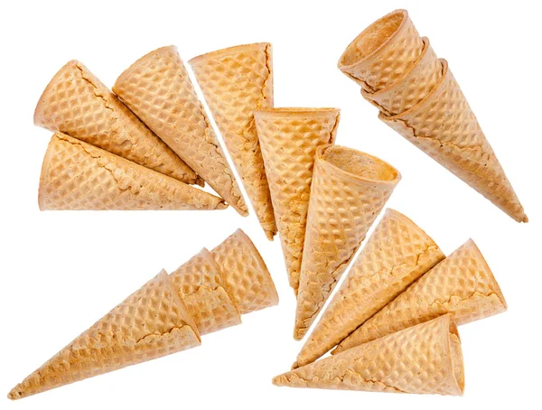 Conjunto de cones de sorvete — Fotografia de Stock