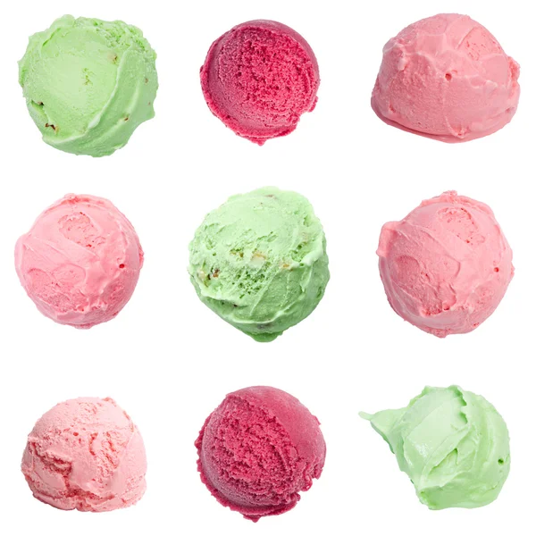 Ijs scoops set — Stockfoto