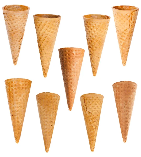 Conjunto de cones de sorvete — Fotografia de Stock