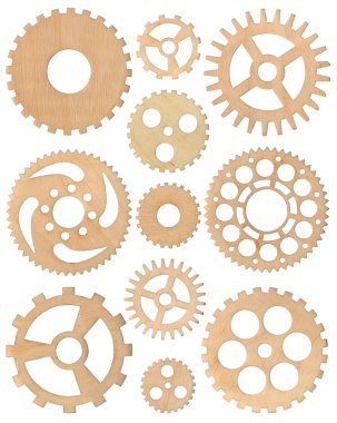 ahşap cogwheels set