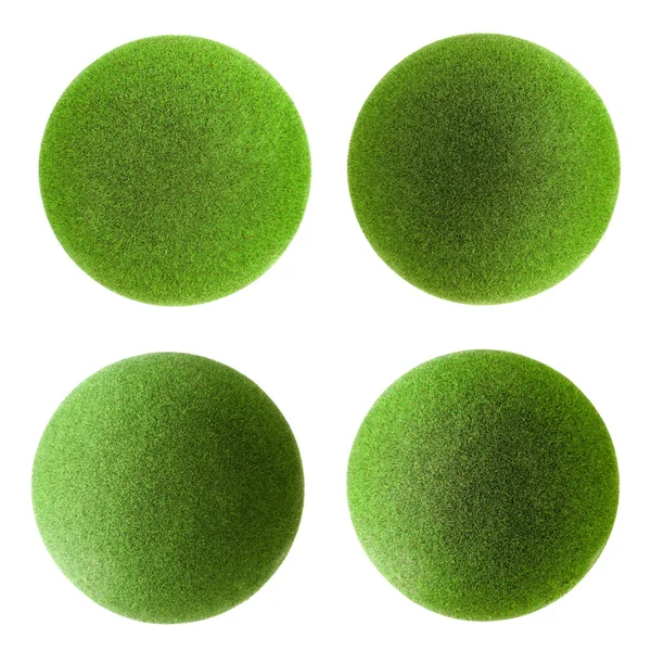 Groen gras ballen set — Stockfoto