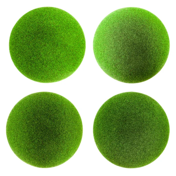 Groen gras ballen set — Stockfoto