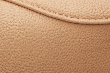 kahverengi deri dikiş ile.