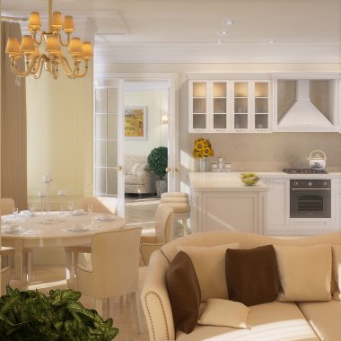 Modern mutfak ev iç