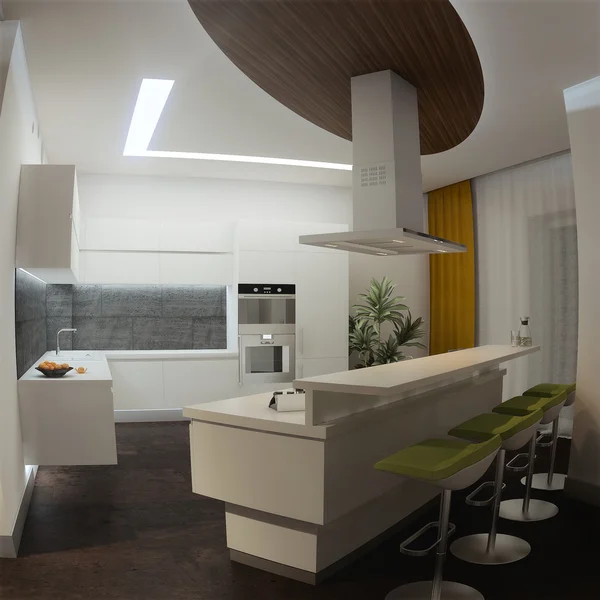 Maison de cuisine moderne intérieur — Photo