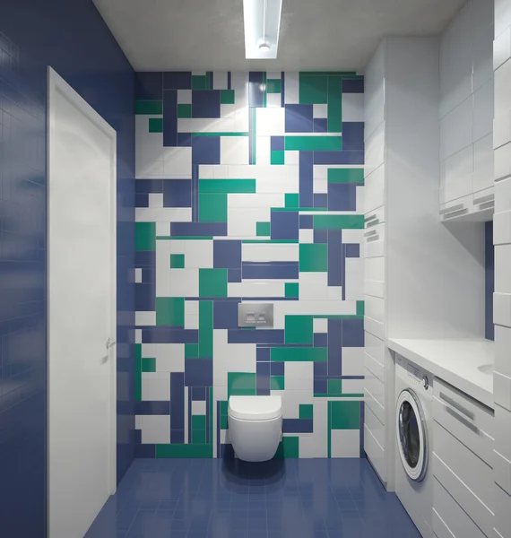 Ванная комната в недавно переоборудованном доме — стоковое фото