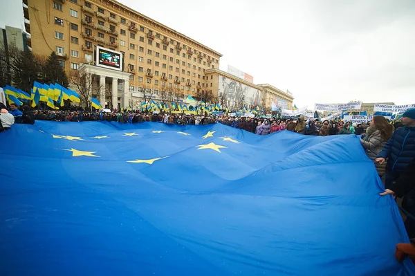 Proteste în masă în Ucraina (Harkov ) — Fotografie, imagine de stoc
