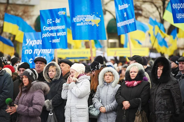 यूक्रेन में बड़े पैमाने पर विरोध ( खार्किव ) — स्टॉक फ़ोटो, इमेज