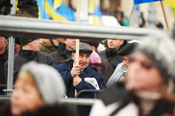 Joukko protesteja Ukrainassa (Harkova ) — kuvapankkivalokuva