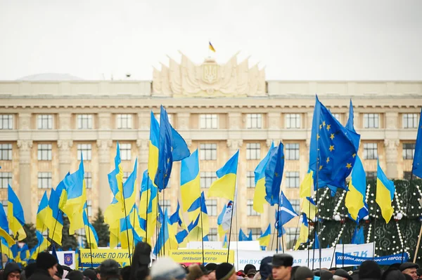 Protestas masivas en Ucrania (Kharkiv ) — Foto de Stock