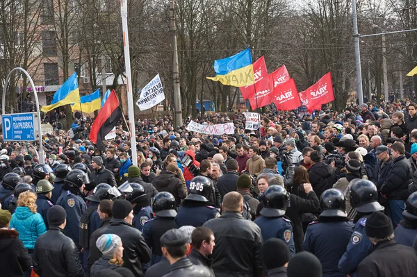 Revolución en Kharkiv (22.02.2014 ) — Foto de Stock