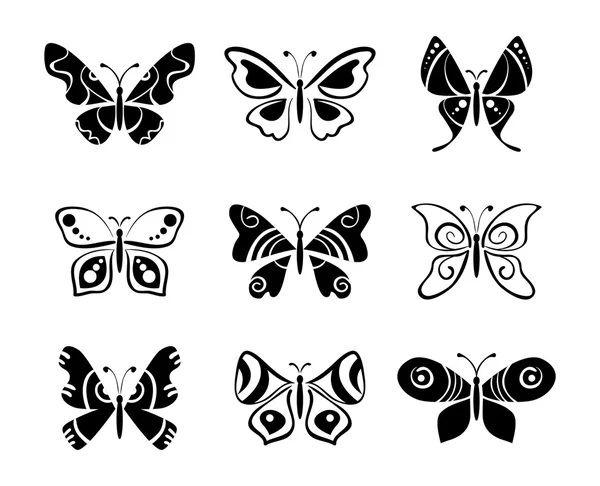 Set of butterflies — Stock Vector