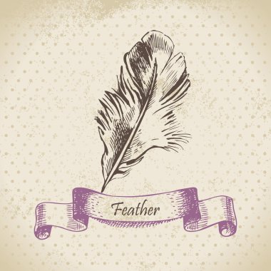 Tüylü klasik bir arka plan. El çizimi illüstrasyon