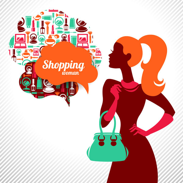 Покупательница. Элегантный стильный дизайн
