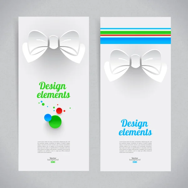紙の弓と抽象的なエレガントなデザイン — ストックベクタ