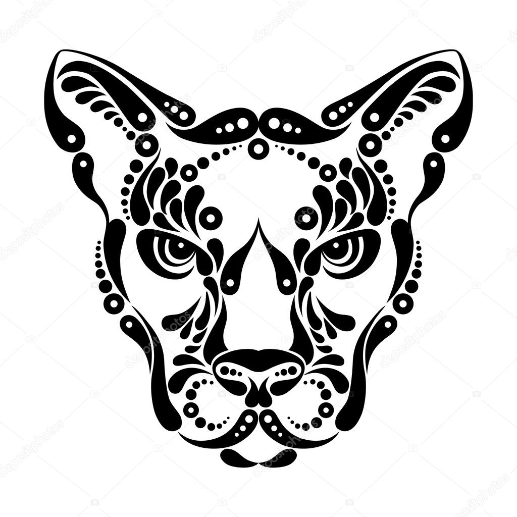 Puma tattoo, symbol decoration illustration Vector ©pimonova 25044535