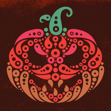 Cadılar Bayramı Balkabağı. dekoratif desen siluet kabak