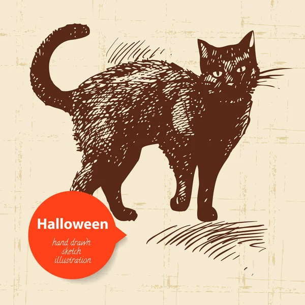 Halloween hand drawn illustration — Stock Vector
