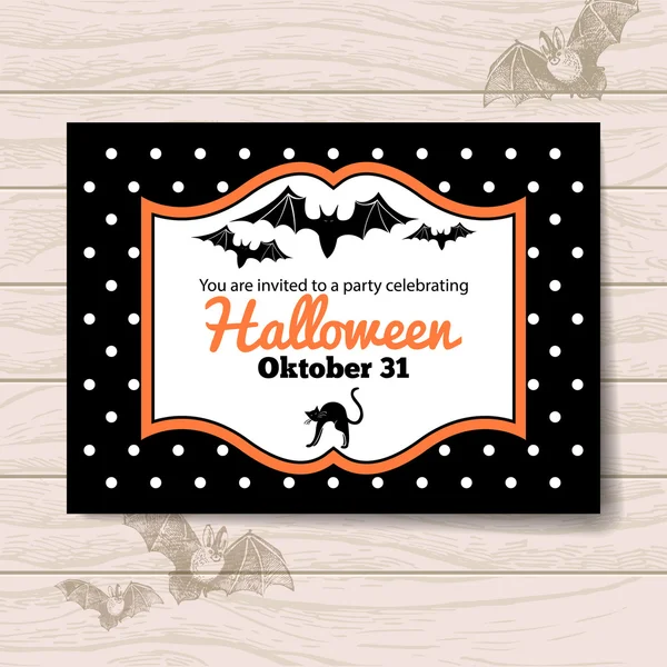 Halloween invitation — Stock Vector