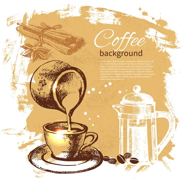 Fondo café Vintage — Vector de stock