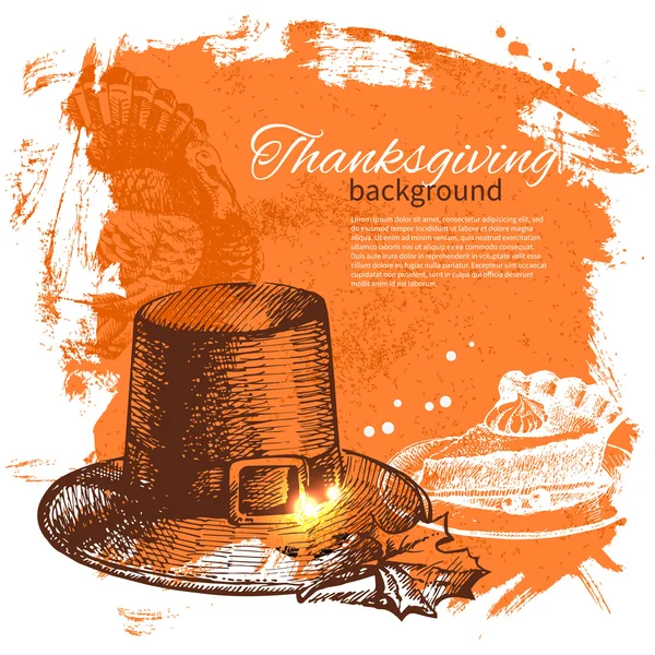 Vintage jour de Thanksgiving — Image vectorielle