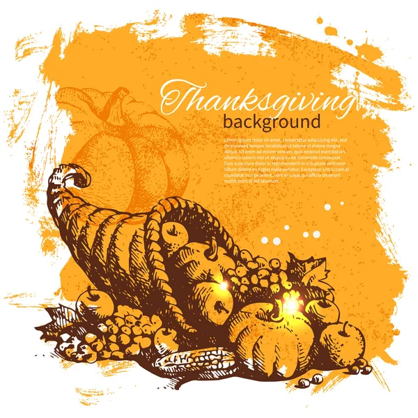 Vintage Thanksgiving Day — Stock Vector