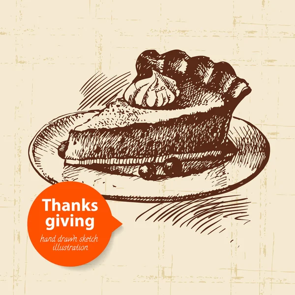 Vintage Thanksgiving Day — Stok Vektör