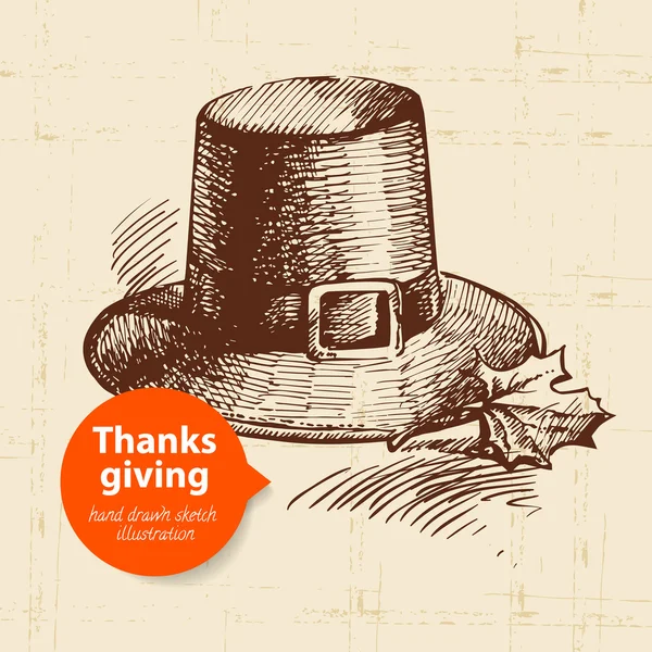 Día de Acción de Gracias Vintage — Vector de stock