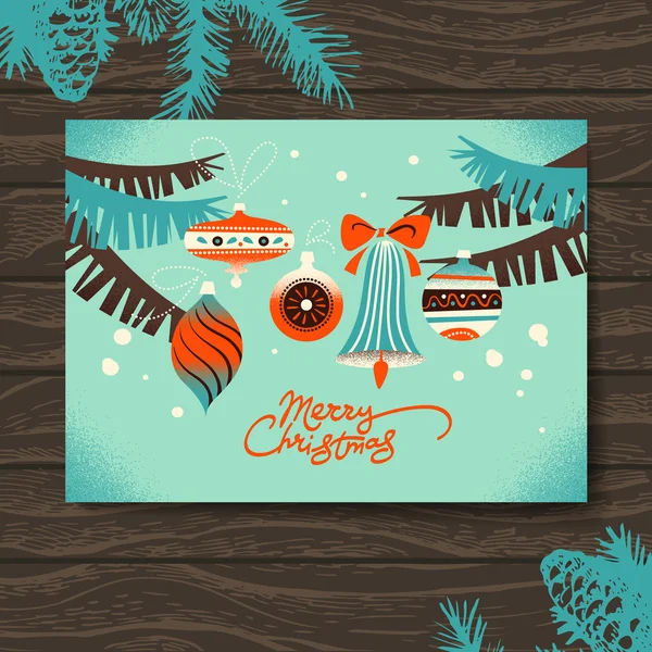 Vintage christmas card — Stockvector