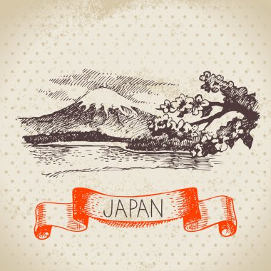 Hand drawn Japanese illustration. clipart