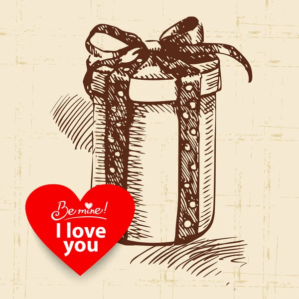 Fond vintage Saint Valentin — Image vectorielle