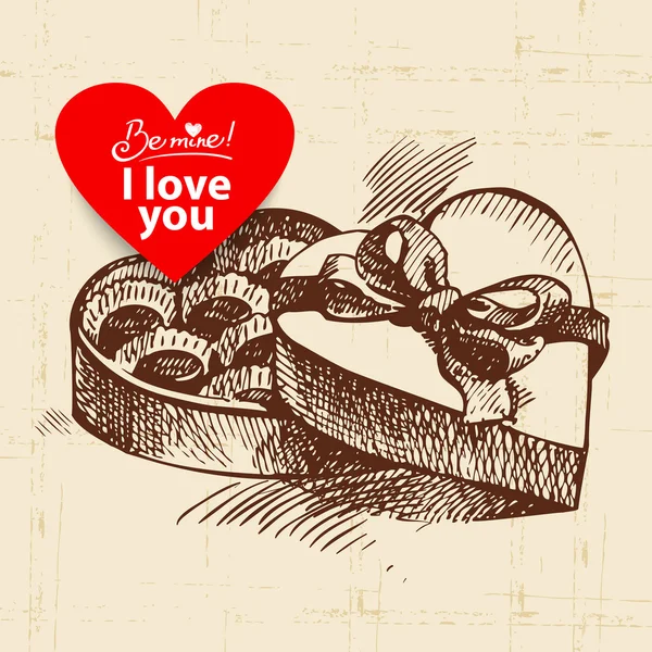 Fond vintage Saint Valentin — Image vectorielle