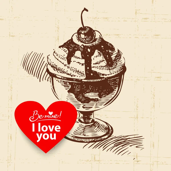 Fond vintage Saint Valentin — Image vectorielle