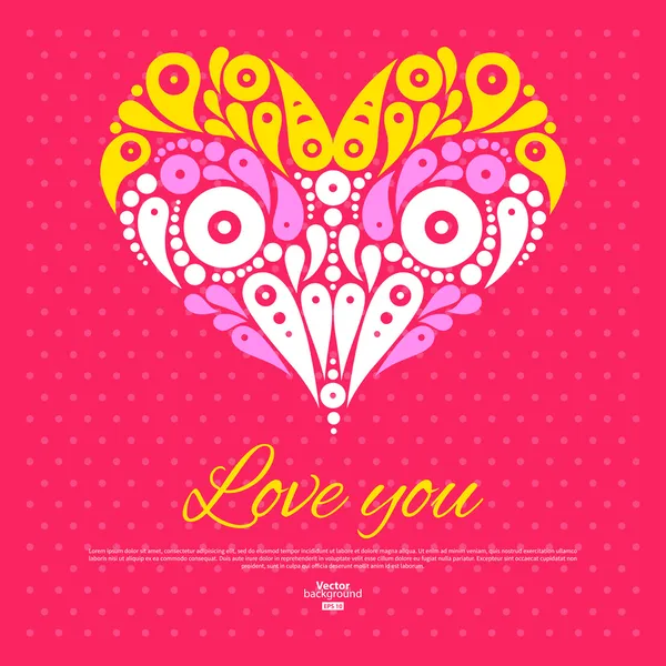 Valentine's Day card — Stock Vector