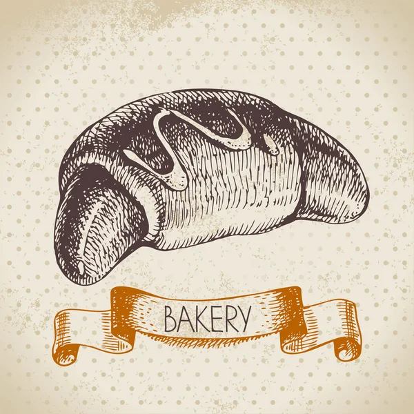 Bakery schizzo sfondo — Vettoriale Stock