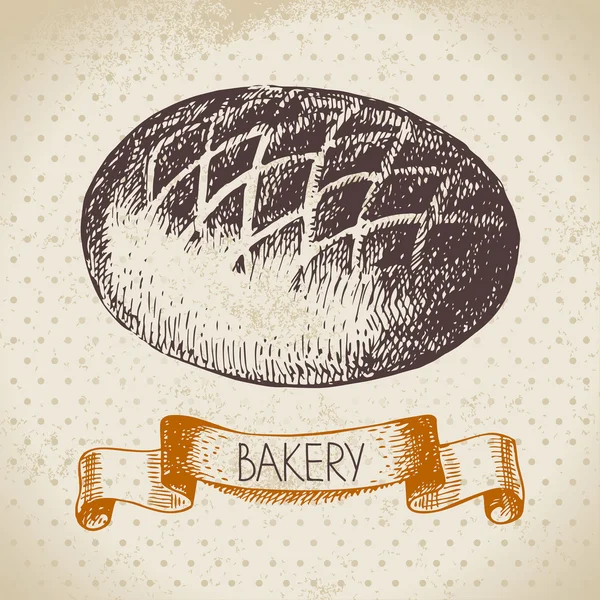 Bakery sketch background — Stock Vector