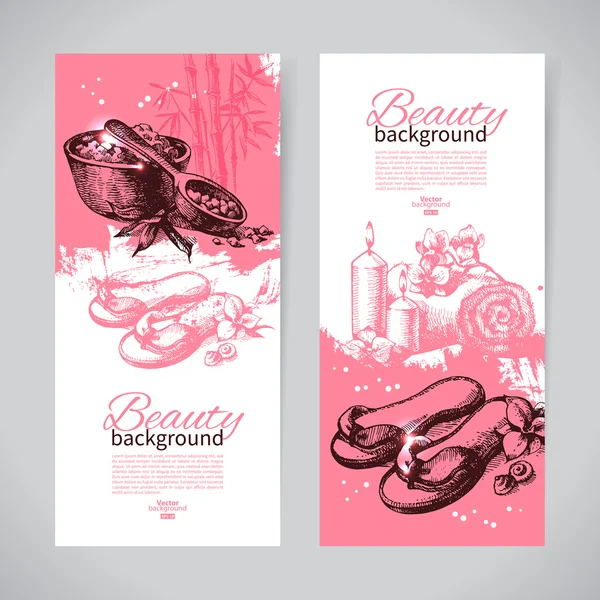 Conjunto de banners de spa . — Archivo Imágenes Vectoriales