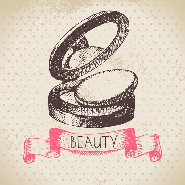 Beauty sketch background — Stock Vector