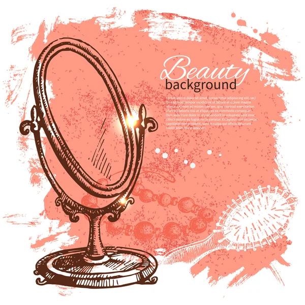 Beauty sketch background. — Stock Vector