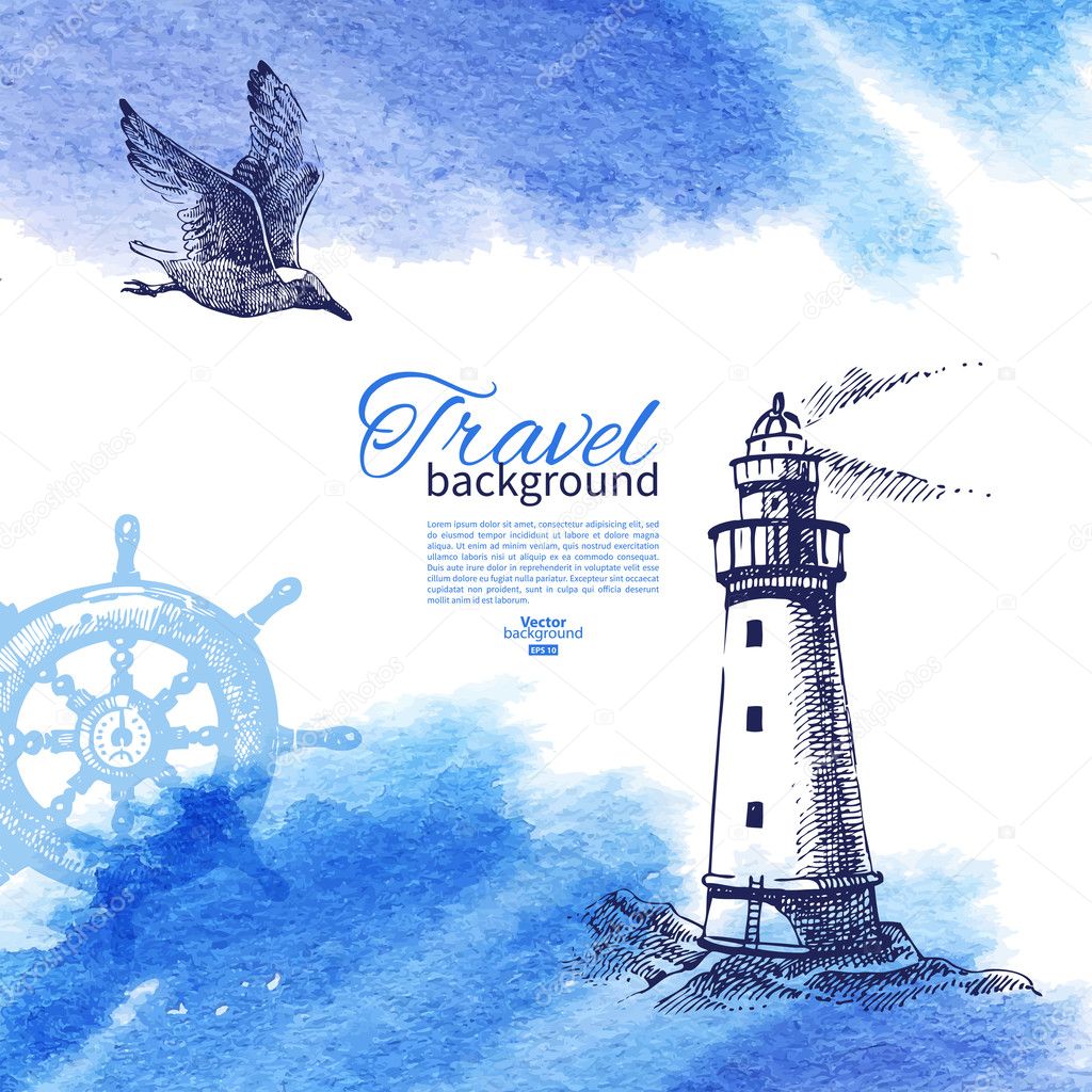 Travel vintage banner.