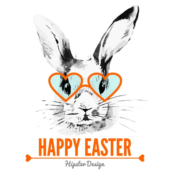 Hipster Easter rabbit. — Stock Vector