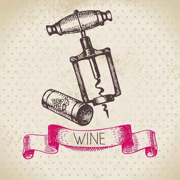 Şarap antika arka plan. — Stok Vektör