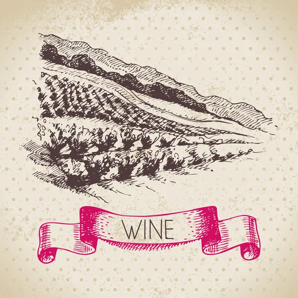 Vin fond vintage . — Image vectorielle