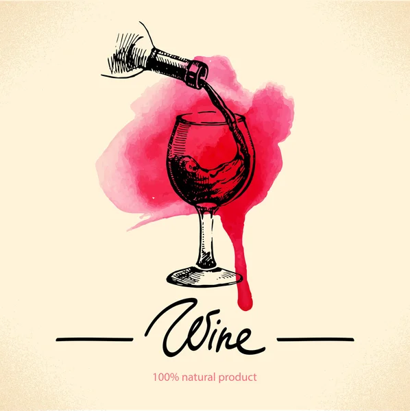Şarap antika arka plan. menü tasarımı — Stok Vektör