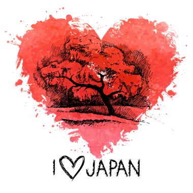 elle çizilmiş kroki Japon illüstrasyon