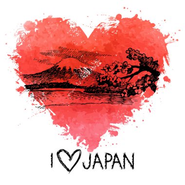 elle çizilmiş kroki Japon illüstrasyon