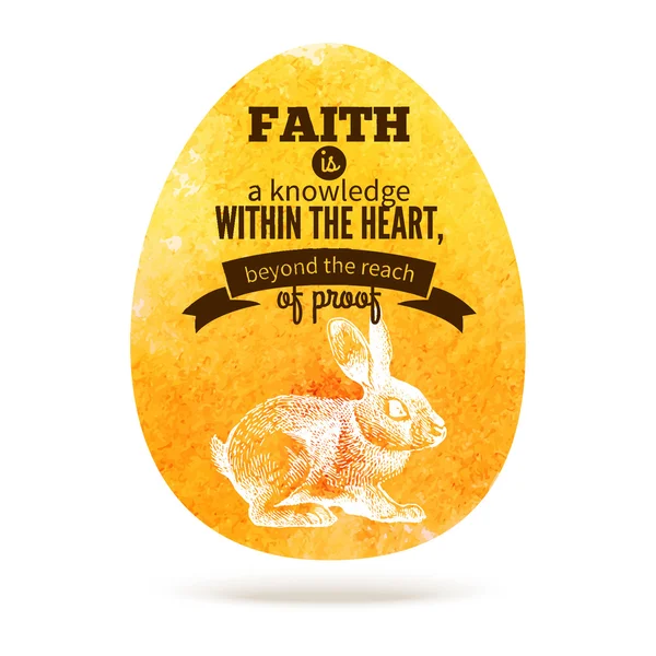 Tarjeta de felicitación con símbolo de huevo de Pascua . — Archivo Imágenes Vectoriales