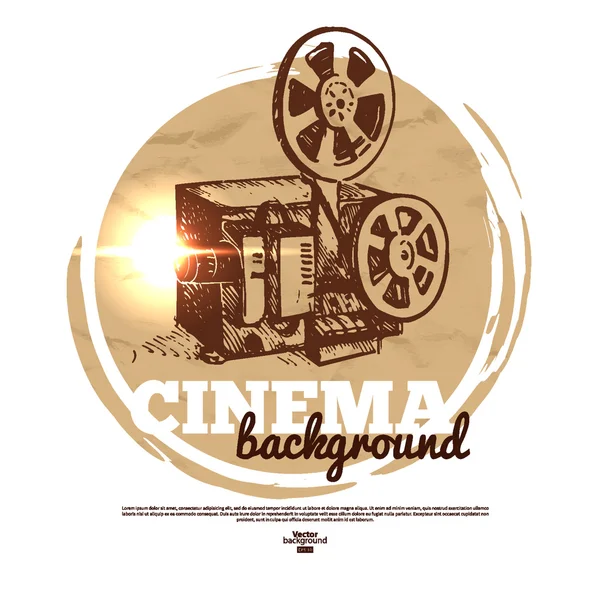 Vintage film bioscoop banner — Stockvector