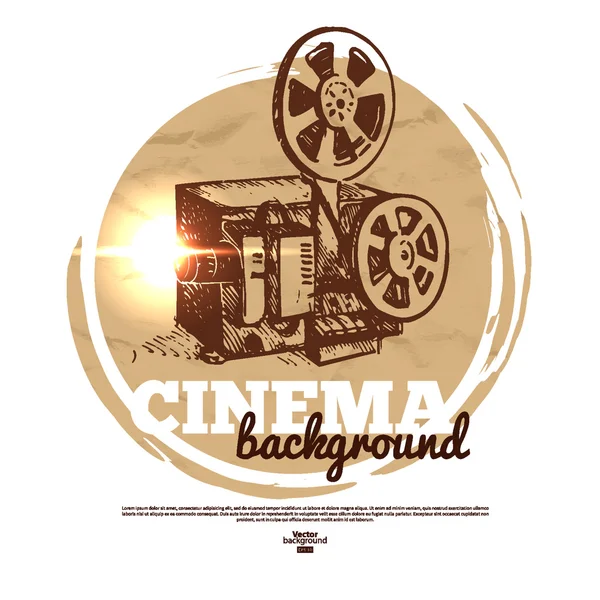 Vintage film cinema banner — Stock vektor