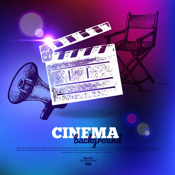 Affiche de cinéma . — Image vectorielle